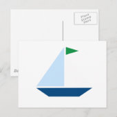 Carte Postale Bateau à pavillon vert (Devant / Derrière)