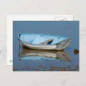 Carte Postale Bateau à ramer bleu (Devant / Derrière)