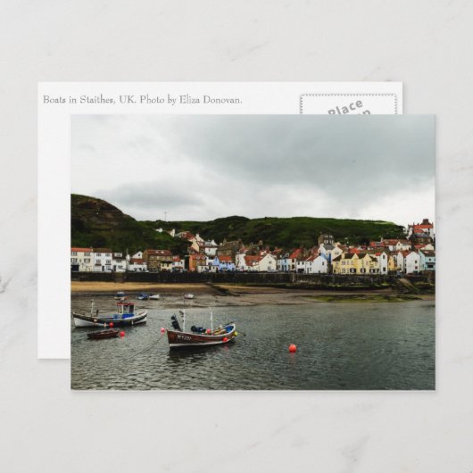Carte Postale Bateau à Staithes (Devant / Derrière)