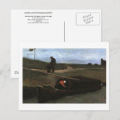 Carte Postale Bateau à tourbe à deux chiffres, Vincent Van Gogh (Devant / Derrière)