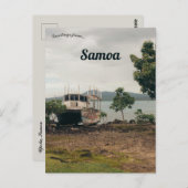 Carte Postale Bateau à Upolu Samoa (Devant / Derrière)