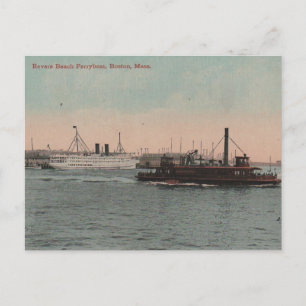 Carte Postale Bateau à vapeur Ferry Newton 1913