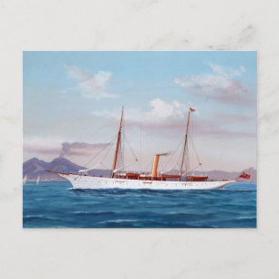 Carte Postale Bateau à vapeur SY Vanduara 1906