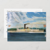 Carte Postale Bateau à vapeur Vanderbilt 1847 (Devant / Derrière)
