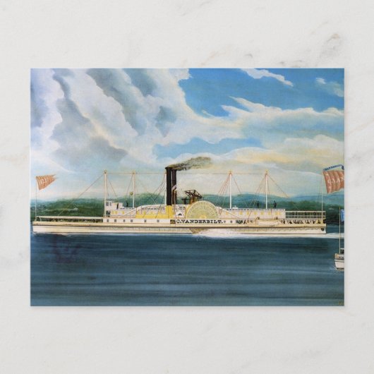 Carte Postale Bateau à vapeur Vanderbilt 1847 (Devant)