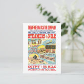 Carte Postale BATEAU À VAPEUR vintage NILE (Debout devant)