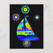 Carte postale bateau à voile (Devant)