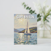 Carte Postale Bateau à voile à l'île du Cap-Breton Canada (Debout devant)