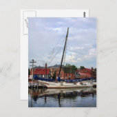 Carte Postale Bateau à voile dans le port d'Annapolis (Devant / Derrière)
