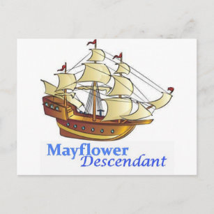 Carte Postale Bateau à voile Descendant Mayflower