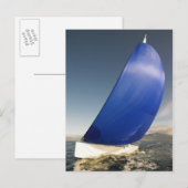 Carte Postale Bateau À Voile En Vent (Devant / Derrière)