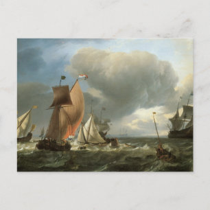 Carte Postale Bateau à voile et États Yacht Tacking