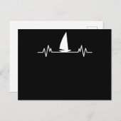Carte Postale Bateau à voile Heartbeat Skipper Fun Catamaran Cad (Devant / Derrière)