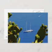 Carte Postale Bateau à voile Taormina (Devant / Derrière)