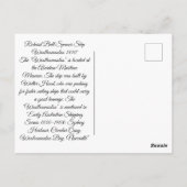 Carte Postale Bateau à voile Woolloomooloo 1850 (Dos)