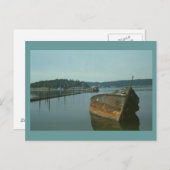 Carte postale - Bateau abandonné (Devant / Derrière)