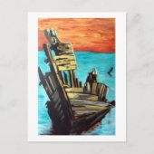 Carte Postale Bateau au soleil (Devant)