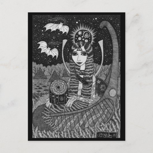 Carte postale Bateau Automne (Devant)