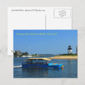 Carte Postale Bateau canard du phare du port de Hyannis Cap Cod (Devant / Derrière)