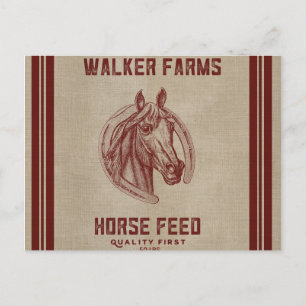 Carte Postale Bateau d'alimentation pour chevaux Walker Farms