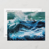 Carte Postale Bateau dans la mer dans la tempête (Devant / Derrière)