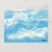 Carte Postale Bateau dans la mer dans la tempête (Dos)