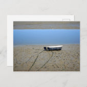 Carte Postale Bateau d'aviron sur la vasière (Devant / Derrière)