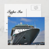 Carte Postale Bateau de croisière (Devant / Derrière)