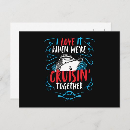 Carte Postale Bateau de croisière (Devant / Derrière)