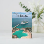 Carte Postale Bateau de Croisière à Coco Cay, les Bahamas (Debout devant)