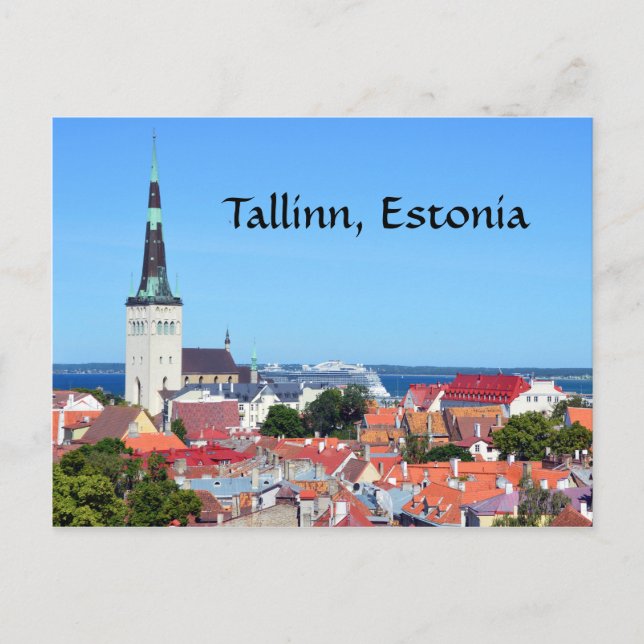 Carte Postale Bateau de croisière à Tallinn, Estonie (Devant)