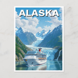 Carte Postale Bateau de croisière en Alaska Travel