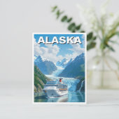 Carte Postale Bateau de croisière en Alaska Travel (Debout devant)