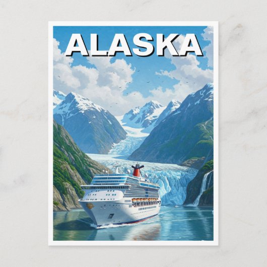 Carte Postale Bateau de croisière en Alaska Travel (Devant)