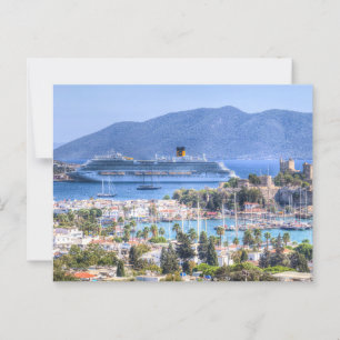 Carte Postale Bateau De Croisière Et Château De Bodrum