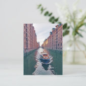 Carte Postale Bateau de croisière fluviale, Hambourg (Debout devant)