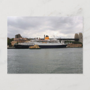 Carte Postale Bateau de croisière rose de saga