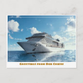 Carte Postale Bateau de croisière sur Blue Water (Devant)
