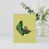 Carte Postale Bateau de fée et papillon (Debout devant)