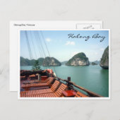 Carte Postale bateau de la baie de halong (Devant / Derrière)