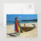 Carte Postale Bateau de Longtail en Thaïlande (Devant / Derrière)
