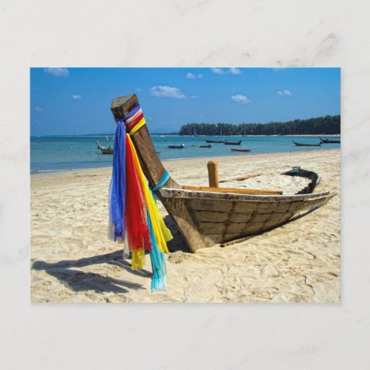Carte Postale Bateau de Longtail en Thaïlande (Devant)