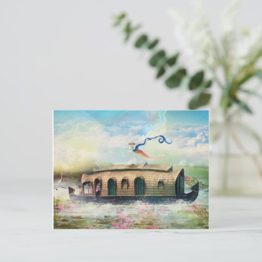 Carte postale bateau de pêche (Debout devant)