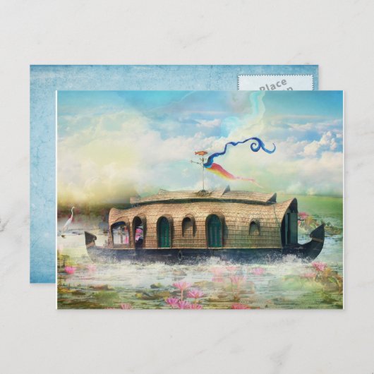 Carte postale bateau de pêche (Devant / Derrière)