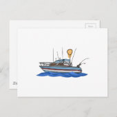 Carte Postale Bateau de pêche (Devant / Derrière)