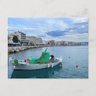 Carte Postale Bateau De Pêche À Port Corinth Grèce