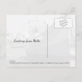 Carte Postale Bateau de pêche artisanal Marsaxlokk Malte (Dos)