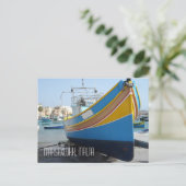 Carte Postale Bateau de pêche artisanal Marsaxlokk Malte (Debout devant)