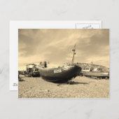 Carte Postale Bateau de pêche classique (Devant / Derrière)