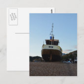 Carte Postale Bateau de pêche en bois (Devant / Derrière)